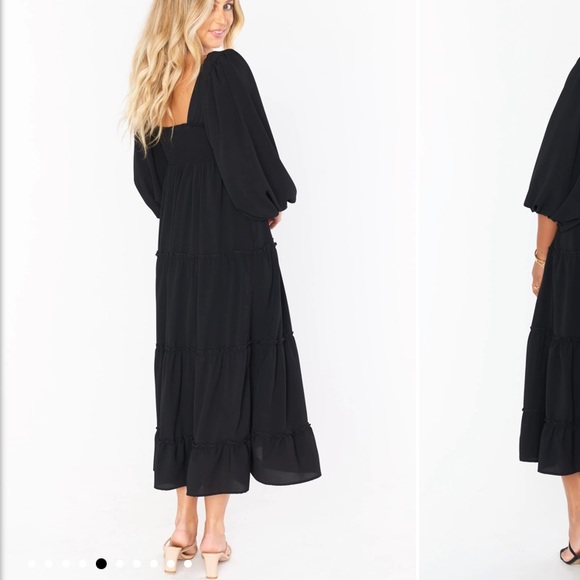 NWT Show Me Your Mumu Black Elaina Midi Dress - Picture 5 of 8